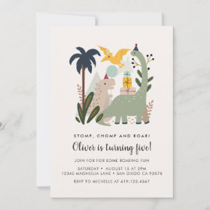 Dinosaur Birthday Party Invitation