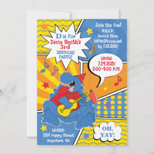 Dinosaur Birthday Party Invitation