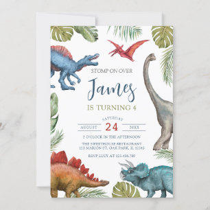 Dinosaur Birthday Party Invitation