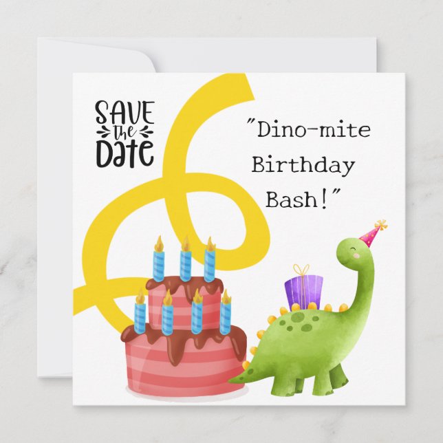 Dinosaur Birthday Party Invitation (Front)