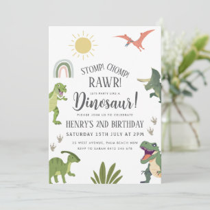 Dinosaur Birthday Party Invitation