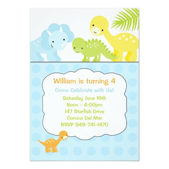 Dinosaur Birthday Party Invitation