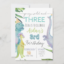 Dinosaur Birthday Party Invitation | Roarsome