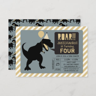 Dinosaur Birthday Party Invitations