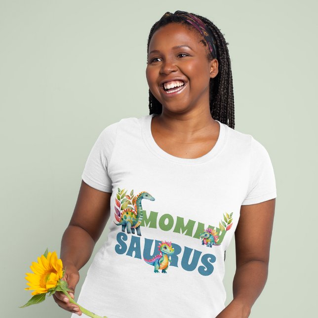 Dinosaur Birthday Party Mummy Saurus Cute Mother T-Shirt (Creator Uploaded)