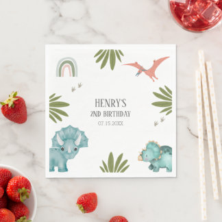 Dinosaur Birthday Party Napkin