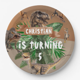 Dinosaur birthday Party  Paper Plate