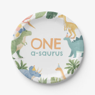 Dinosaur Birthday Party Paper Plate