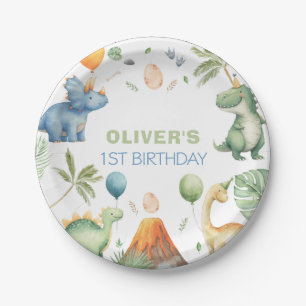 Dinosaur Birthday Party Paper Plates
