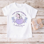 Dinosaur Birthday Party Pink Purple Baby T-Shirt<br><div class="desc">Whimsical and unique dinosaur design perfect for a special birthday outfit. Easily personalise and be sure to check out my full collection for more products.</div>