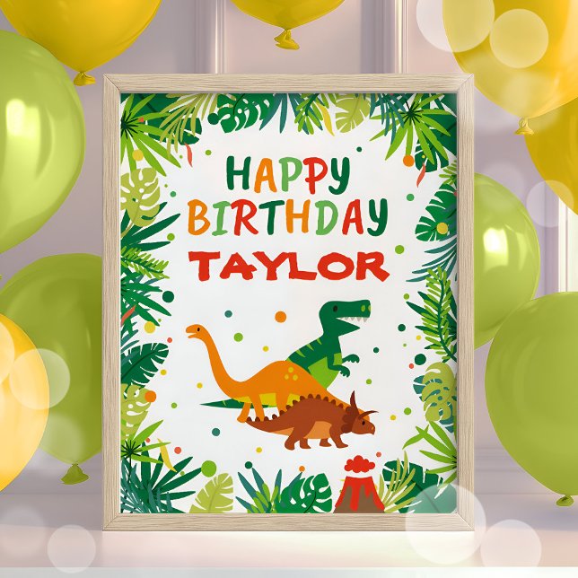 Dinosaur Birthday Party Sign (Creator Uploaded)