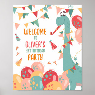 Dinosaur Birthday Party Welcome Sign DINO1