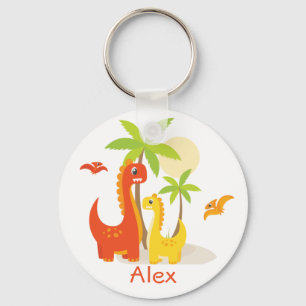 Dinosaur Birthday Personalised Keychain Gift