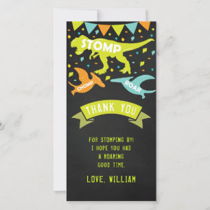 Dinosaur Birthday Personalised Thank You Card