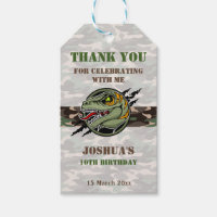 Dinosaur birthday raptor army camouflage scratch