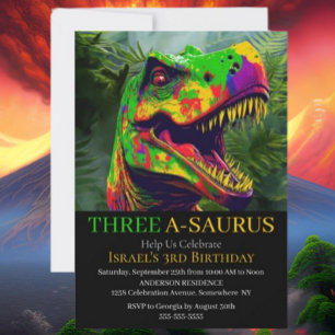 Dinosaur Birthday Safari Invitation