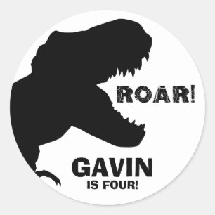 Dinosaur Birthday Stickers