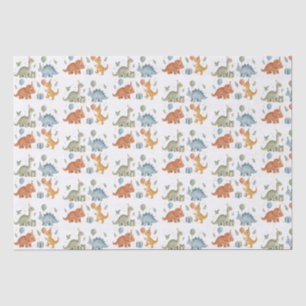 Dinosaur Birthday Stomp 14x20 Tissue Paper