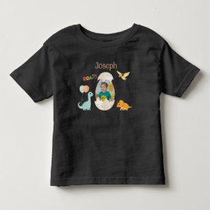 Dinosaur Birthday Toddler Outfit - Custom Name T-Shirt