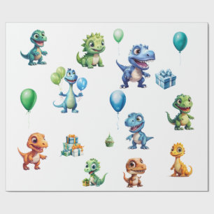 Dinosaur Birthday Wrapping Paper
