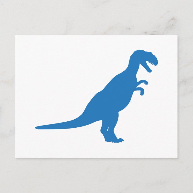 Dinosaur Blue Postcard (Front)