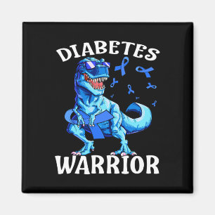 Dinosaur Blue Ribbon T1d Type 1 Diabetes Awareness Magnet