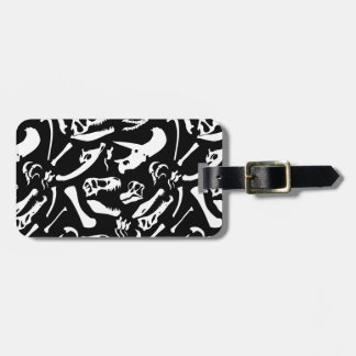 Dinosaur Bones (Black) Luggage Tag