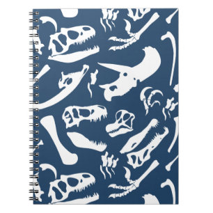 Dinosaur Bones (Blue) Notebook