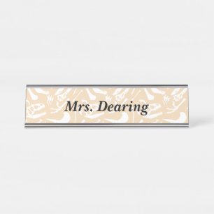 Dinosaur Bones Desk Name Plate