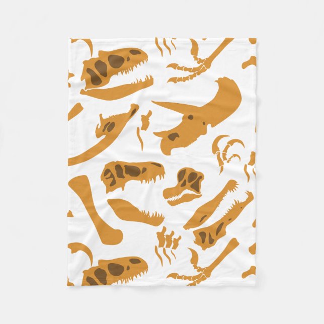 Dinosaur Bones Fleece Blanket (Front)