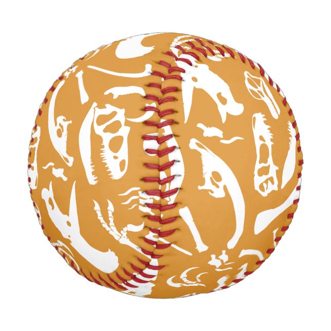 Dinosaur Bones (Gold) Baseball (Angled)