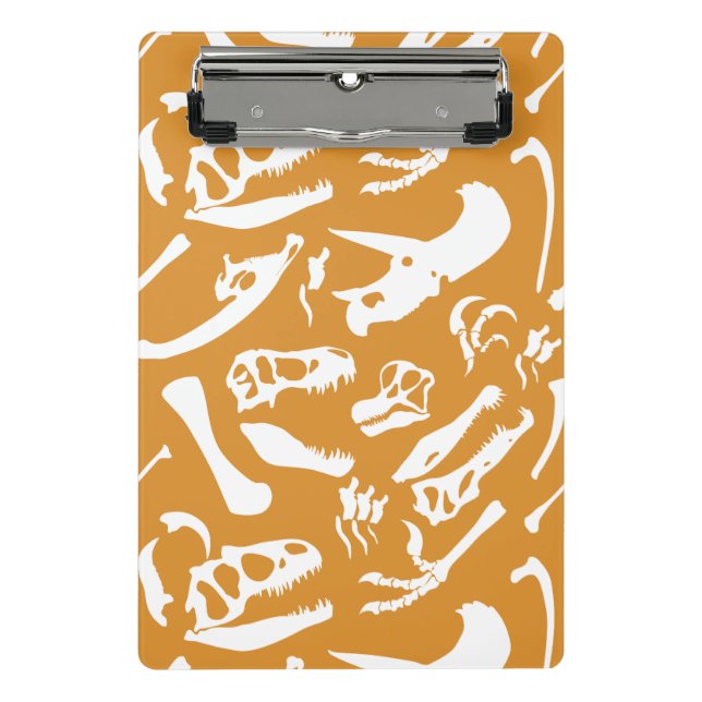 Dinosaur Bones (Gold) Mini Clipboard (Front)
