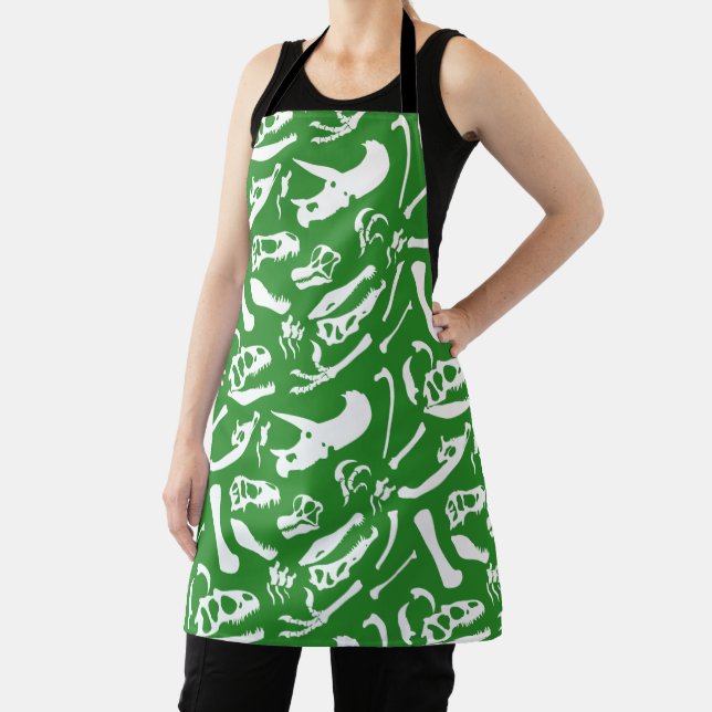 Dinosaur Bones (Green) Apron (Insitu)