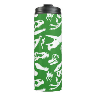 Dinosaur Bones (Green) Thermal Tumbler