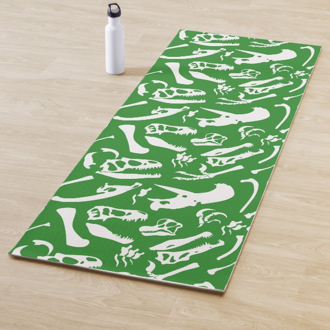 Dinosaur Bones (Green) Yoga Mat (In Situ)