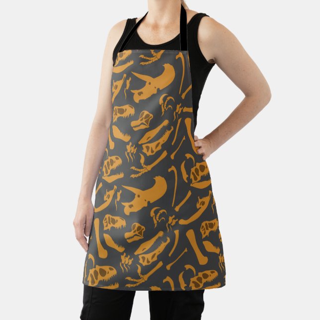 Dinosaur Bones (Grey) Apron (Insitu)