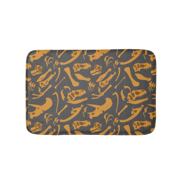 Dinosaur Bones (Grey) Bath Mat (Front)