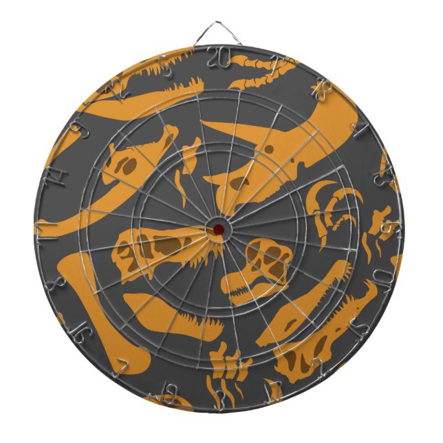 Dinosaur Bones (Grey) Dartboard (Front)