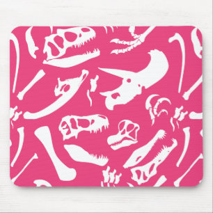 Dinosaur Bones (Pink) Mouse Pad