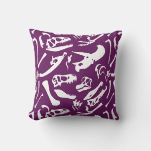 Dinosaur Bones (Purple) Cushion