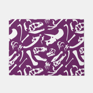 Dinosaur Bones (Purple) Doormat