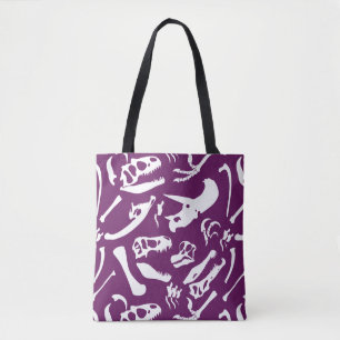 Dinosaur Bones (Purple) Tote Bag