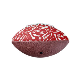 Dinosaur Bones (Red) Football