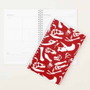 Dinosaur Bones (Red) Planner