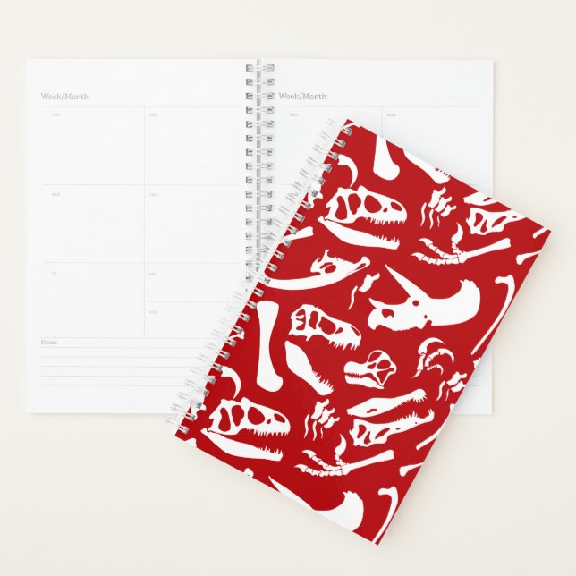 Dinosaur Bones (Red) Planner (Display)