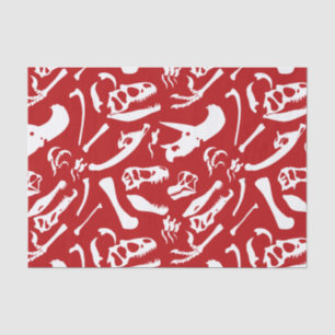 Dinosaur Bones (Red) Tissue Paper
