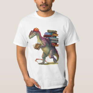 Dinosaur Book worm - Cute Fantasy Reading Lover De T-Shirt