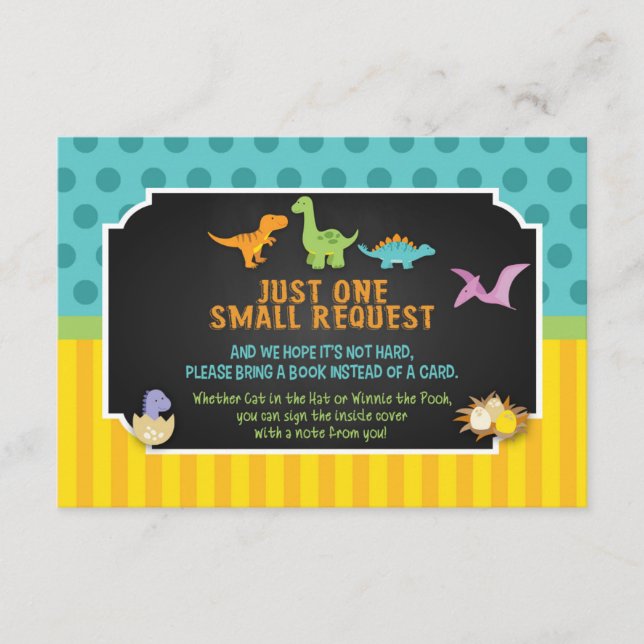 Dinosaur Books for Baby Card (Front)