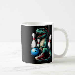 Dinosaur Bowling Ll Graphic Funny Dino Bowler Kids Coffee Mug