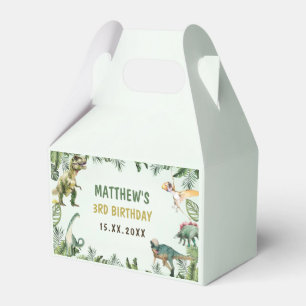 Dinosaur Boy 3rd Birthday Party Favour Box